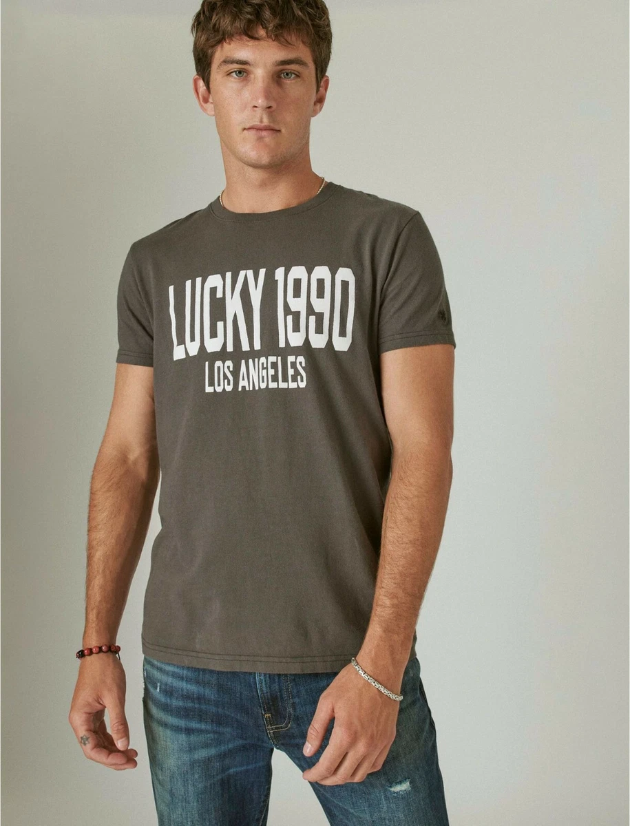 Lucky Brand 1990 Los Angeles Men's Tee Shirt 100% Cotton NEW L