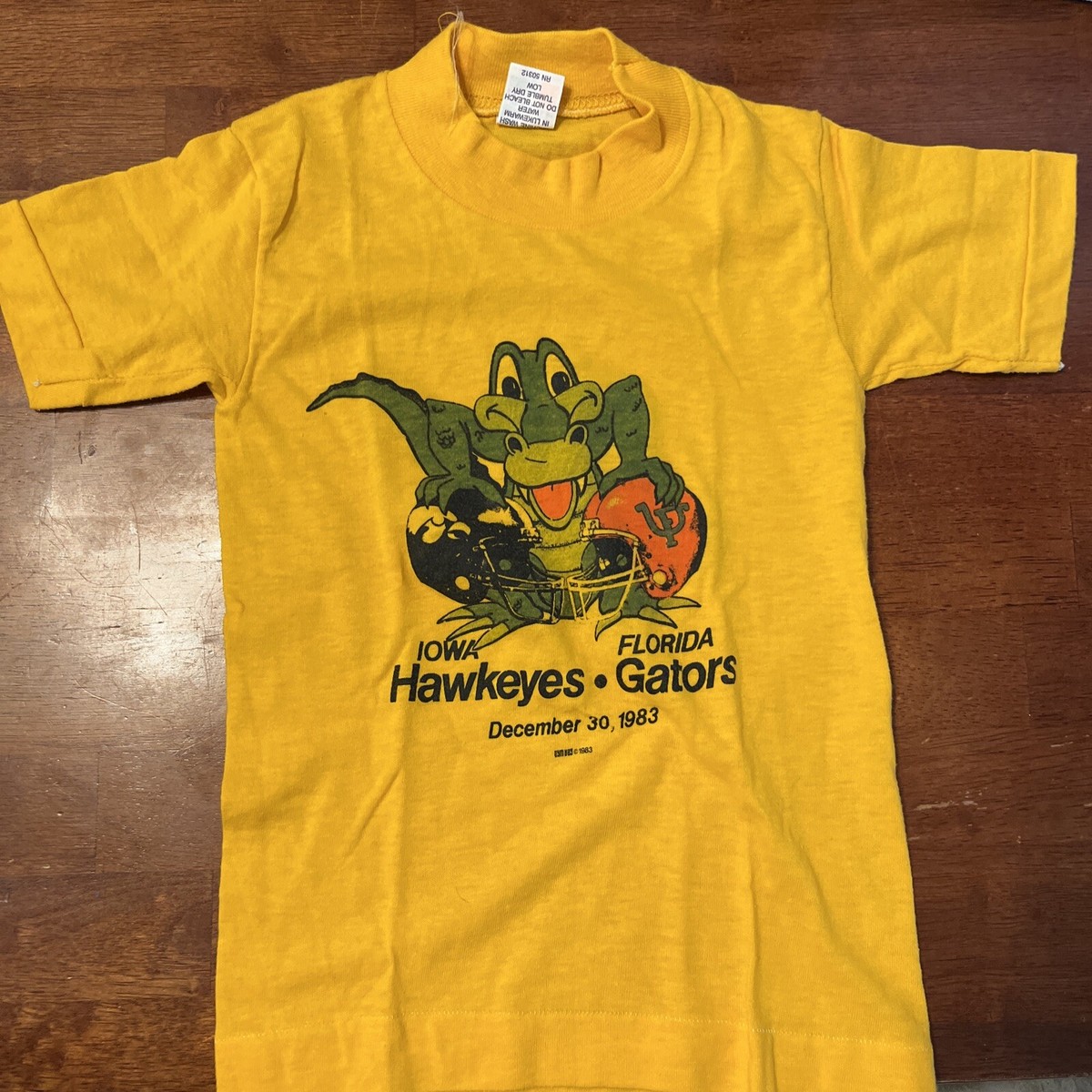 Vintage Florida Gators Iowa Hawkeye Single Stitch T Shirt 1983