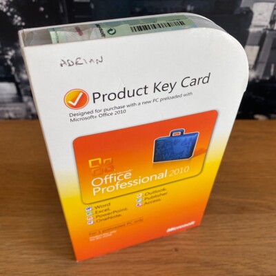 Microsoft Office 2010 Professional Word Excel Powerpoint Outlook Access PKC 365