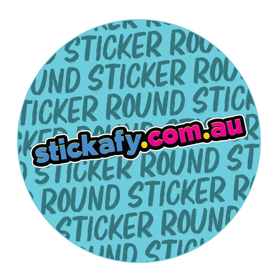 CUSTOM LOGO STICKER White Round Square Custom Shaped Multiple Sizes Full Colour - image 3 of 4