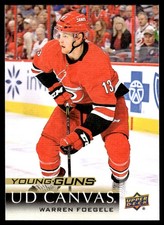 2018-19 Upper Deck UD Canvas YG Warren Foegele Rookie Carolina Hurricanes #C94