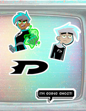 Danny Phantom Cartoon 4pc Sticker Pack