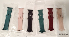 Apple Watch Bands 38/40/41 MM Lot of 6 Unbranded Silicone Mixed Colors