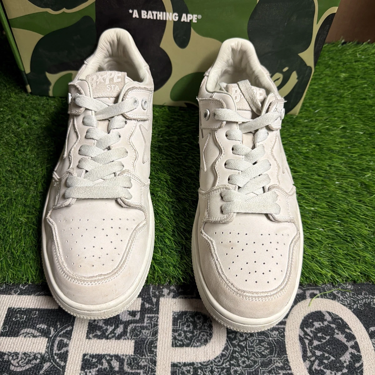 Size 10 - A Bathing Ape Bape Sta Triple White | eBay