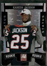 2010 Donruss Elite Kareem Jackson Status Black Die-Cut /24