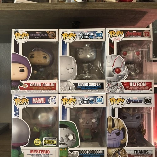 Marvel Funko Pop Lot Of 6 - VILLAINS Mysterio, Doctor Doom, Ultron, Thanos NIB