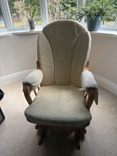 Dutailier Beige Glider Rocking Nursing Chair In Good Used Condition