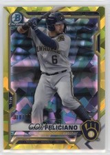 2021 Bowman Sapphire Edition Yellow Refractor 38/50 Mario Feliciano 15sd