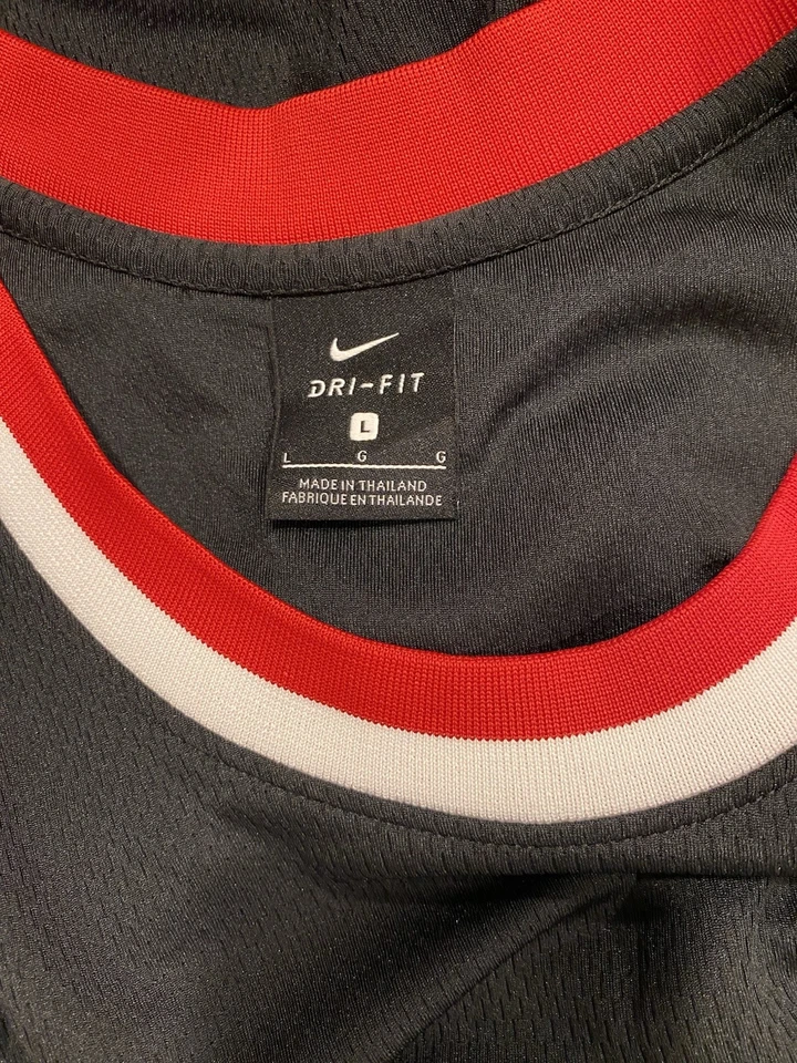 Nike DriFit Men's Jersey Size Large Red Black and White Basketball - Image 4 of 4
