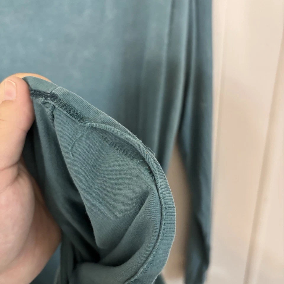 Vestido Lularoe verde azulado lavado hasta la rodilla ceñido al cuerpo manga larga 2XL Foto 3 de 4