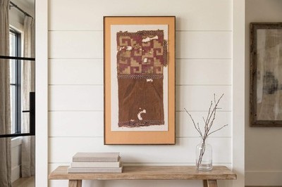 Ancient Chimu Pre-Columbian Framed Textile Art