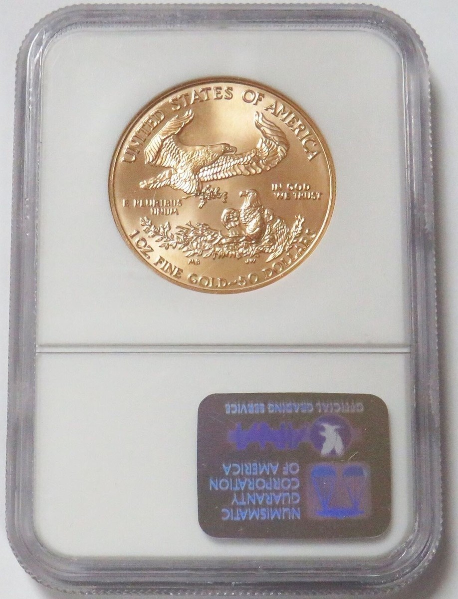 1997 GOLD (NGC ERROR 1999) AMERICAN EAGLE $50 COIN 1 OZ NGC MS 69