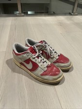 2010 Nike Dunk Low Vintage Varsity Red/Neutral Grey Mens Size 10.5 Vintg Cond