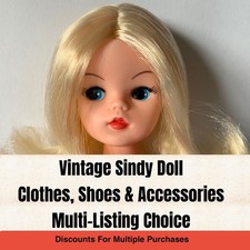 Vintage Sindy Doll Accessories Shoes Parts Clothes Pedigree Toys MULTI LISTING