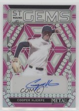 2022 Leaf Metal 1st Round Gems Pink Prismatic 4/4 Cooper Hjerpe Auto 0u66
