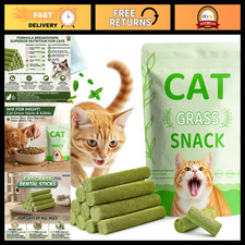 18 Pack Cat Grass Chew Sticks for Kittens Hairball Removal Teething Treats