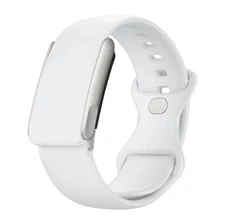 Whoop MG/5.0 Replacement Silicone Band - White Silicone - Silver Clasp