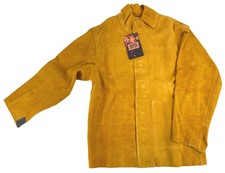 Leder-Schwei&szlig;erjacke gelb  Gr&ouml;&szlig;e S-XXL