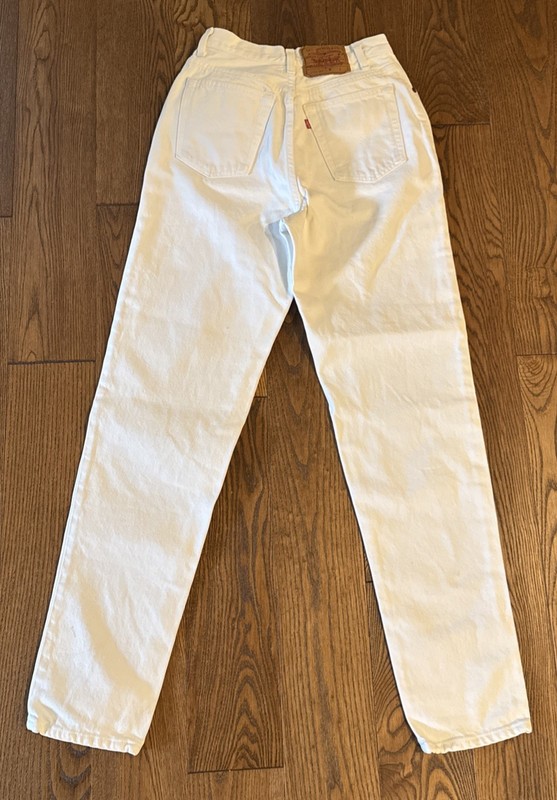 Vintage 90s Levi's White Denim Jeans 9M 501