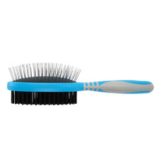 Image of Ancol Ergo Double Sided Brush Tease Out Tangles & Remove Loose Hairs Gentle