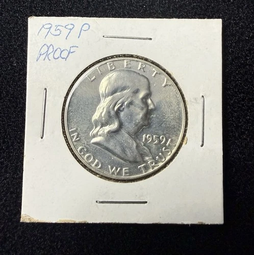 Franklin Half Dollar 1959 Philadelphia Proof Silver Uncirculated 50C