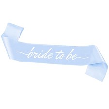 1PCS Blue Bride Sash Light Blue Bride to Be Sash