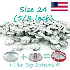 25 Cover Buttons Tool Kit: WIRE BACK Size 24 5/8"/15mm Fabric Covered Button