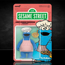 Chef Cookie Monster 1:18 Scale Sesame Street 3.75" ReAction Action Figure Super7