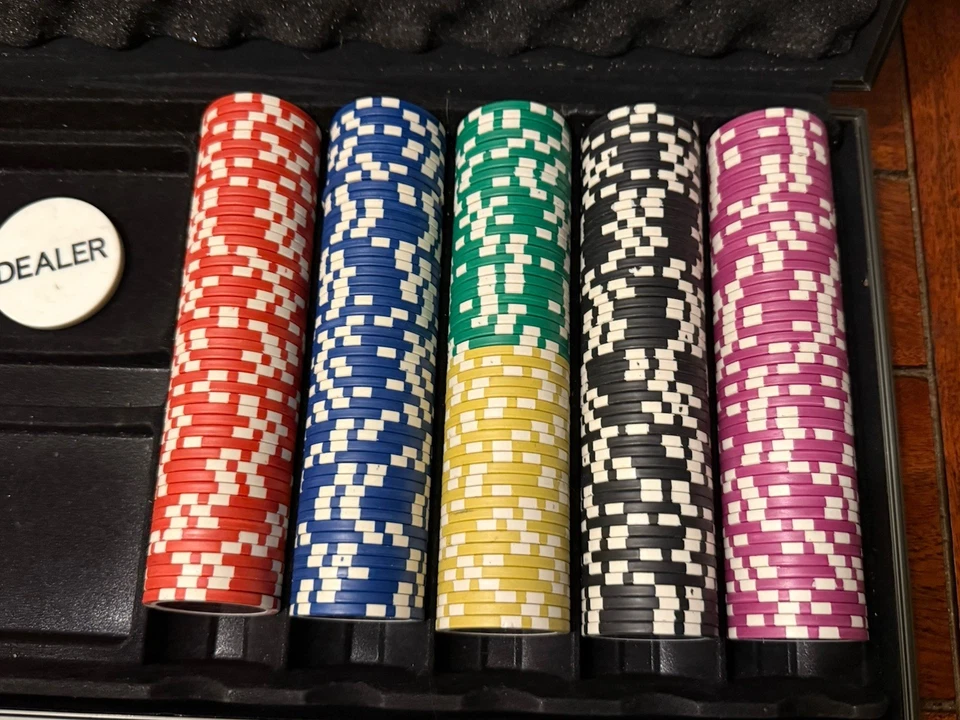 500 Piece Casino Ultimate Poker Chip Set In Aluminium Case - Image 2 of 4