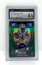 JA'MARR CHASE 2021 PANINI PRIZM DRAFT PICKS #162 GREEN - CSG 8.5 NM/MINT+