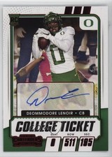 2021 Contenders Draft Picks College Game Ticket Red Deommodore Lenoir Auto 4g8