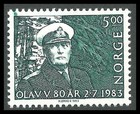 NORWAY 1983 The 80th Anniversary of the Birth of King Olav V MNH OG