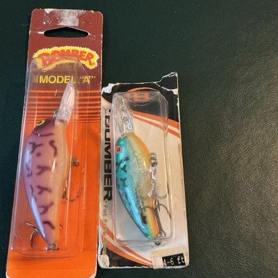 Lot Of 2 New Bomber Lures One Model A , And One Fat Free Shad