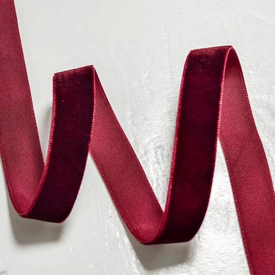 5 Yards 6/10/15/20/25/40mm Single-Sided Velvet Ribbon Handmade Bow Flower - image 3 of 4