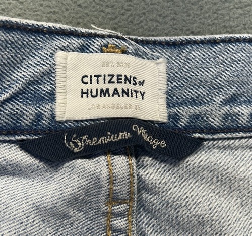 Citizens Of Humanity Women’s Elle Shorts Blue 28 Distressed Cut Off Denim Frayed - Afbeelding 3 van 17