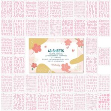 1/2, 3/4, 1, 5/4 Inch Small Letter Stencils for Painting, 43 Pack Crafts Reus...