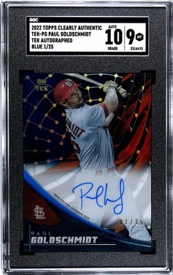 2022 Topps Clearly Authentic Paul Goldschmidt SGC 9 w/10 Auto Tek