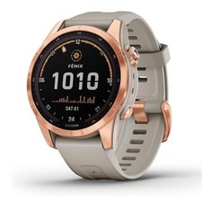 Garmin Fenix 7s Solar Multisport GPS Watch Heart Rate Monitor - Rose Gold