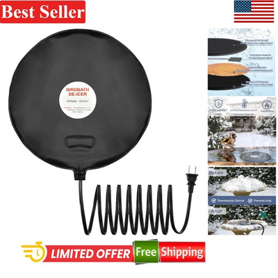 #ad Durable 60W Bird Bath De Icer Keeps Water Flowing for Winter Birds amp; Livestock $25.99