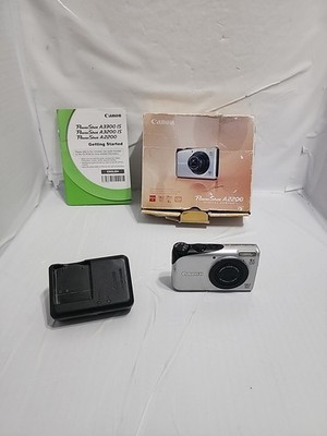 Vintage Canon Digital PowerShot A2200 HD Zoom Lens 4X 14.1 MP Tested Works.