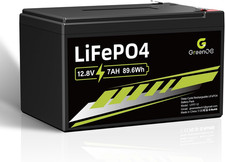 12.8V 7Ah Lithium LiFePO4 Battery - 2000 Cycles, Lightweight, Built-in BMS, Ide