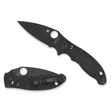 Spyderco Manix 2 Tactical Folding Knife G10 3.37 Black Drop Blade  - C101GPBBK2