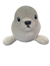 Wild Republic White Gray Seal Sea Lion Plush 14" Stuffed Ocean Sea Animal Soft