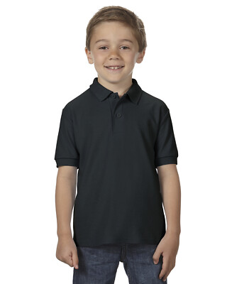 Gildan Youth 6 oz. Double Piqu? Polo G728B 65% Polyester 35% Cotton XS-XL Tshirt | eBay