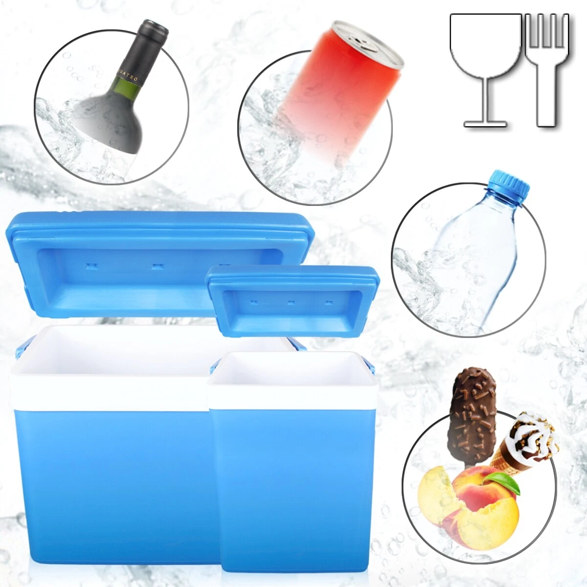 2er SET Kühlbox Kühltasche Camping Thermo Cool Box Isolier Tasche  