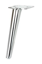 4x Möbelfüße Metall Chrom – Stabile Metallfüße Sofafüße Schrankfüße Höhe 15,5 cm