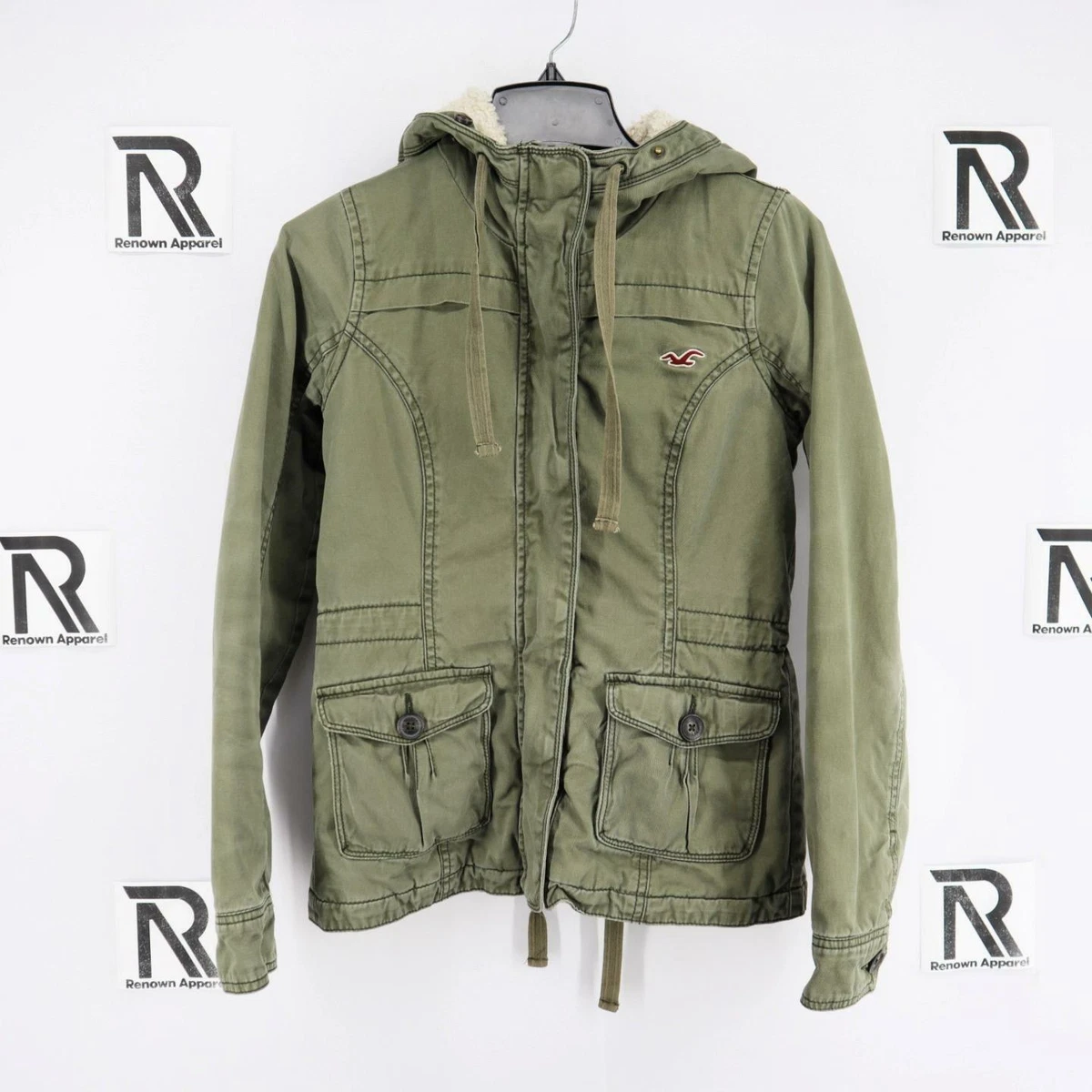 Hollister green shop jacket