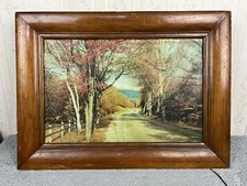 Vintage Helmscene Lighted Picture Framed 50s Mid Century Wall Art Rare Retro