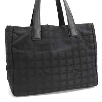 CHANEL New Travel Line Nylon Tote Bag Black Women | eBay