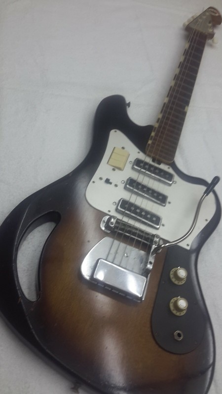 Vintage 1960's Teisco Del Ray TG-64 'Monkey Grip' Electric Guitar 
